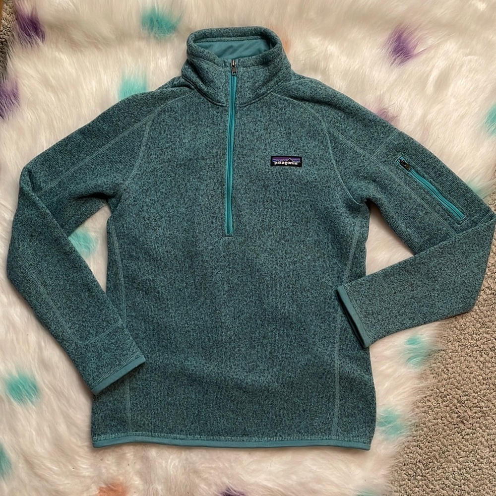 PATAGONIA Woman’s 1/4 Zip Better Sweater Teal Green